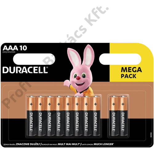 Duracell Basic Alkáli Mikro Elem AAA (1,5V) 10 db