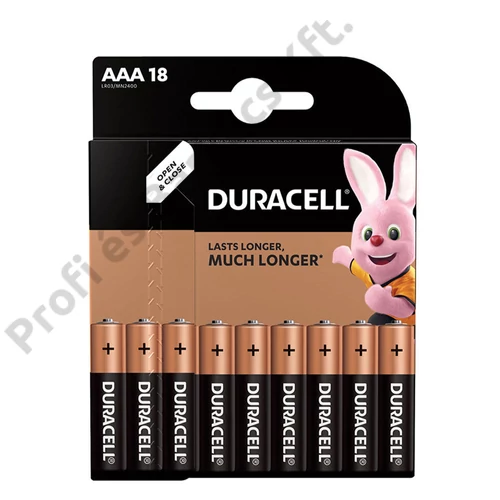 Duracell Basic Alkáli Mikro Elem AAA (1,5V) 18 db