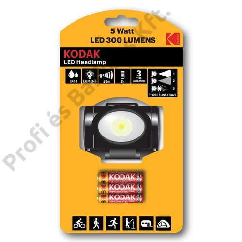 Fejlámpa Kodak led elemmel 5W