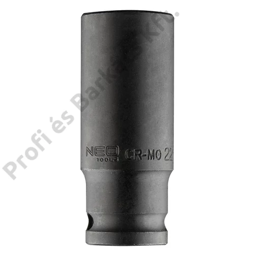Hosszú Gépi dugókulcs 1/2", 22mm, Cr-Mo