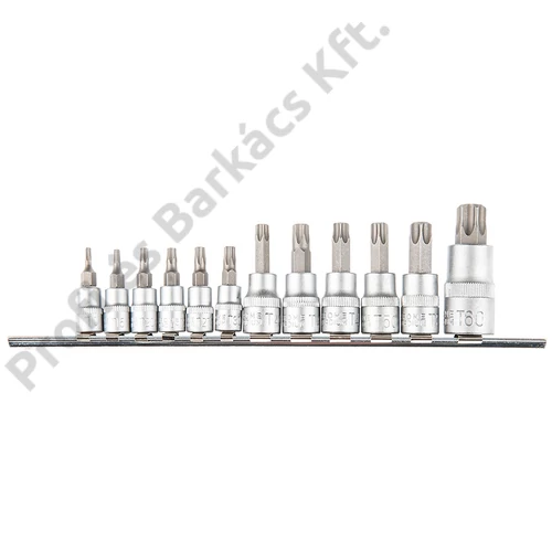 Torx bitkészlet 1/4, 3/8, 1/2", 12db