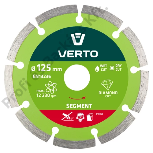 Gyémánt vágókorong 125MM SZEGMENTÁLT